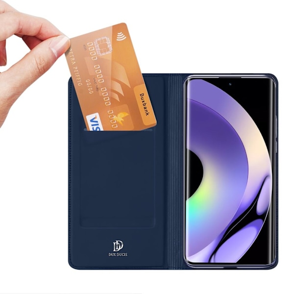 Dux Ducis Skin Pro-veske for Realme 10 Pro Flip Cover Card-lommebok? blå stativ