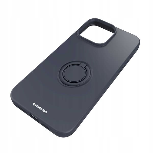 Spacecase Silikonringsfodral För Iphone 15 Pro Max Svart Väska