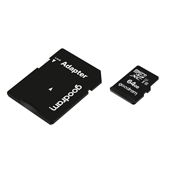 GOODRAM MICROCARD 64 GB MICRO SD XC UHS-I MEMORY CARD CLASS10 SD ADAPTER