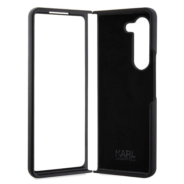 KARL LAGERFELD SILIKONE IKONIK ETUI TIL SAMSUNG GALAXY Z FOLD 5 - SORT