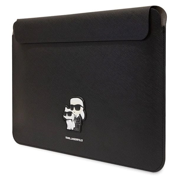 KARL LAGERFELD SAFFIANO KARL&CHOUPETTE ETUI TIL EN 14" BÆRBAR COMPUTER - SORT