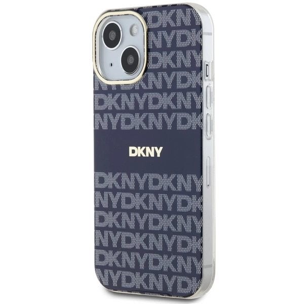 DKNY IML Mono & Stripe MagSafe Beskyttelsesveske for iPhone 15/14/13 - Blå