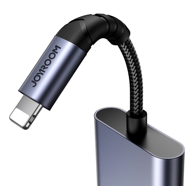 Joyroom SY-L02 Lightning til 2x Lightning DAC-adapter 2in1 - svart