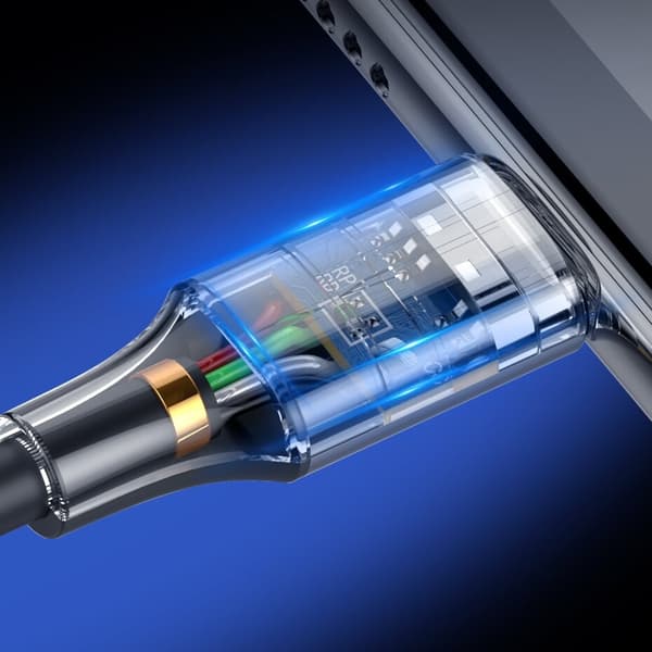 Ugrønn kabel USB - USB Type C Quick Charge 3.0 3A 2m grå (60128)