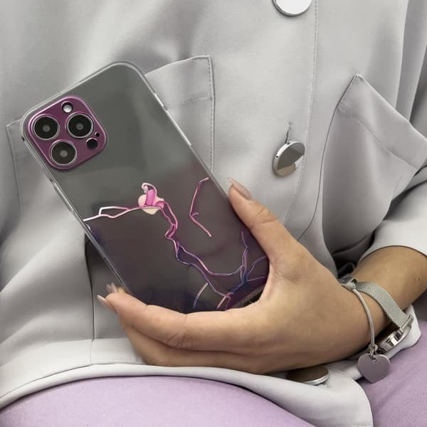 MARBLE CASE CASE HOUSING COVER TIL IPHONE 12 PRO MAX PINK