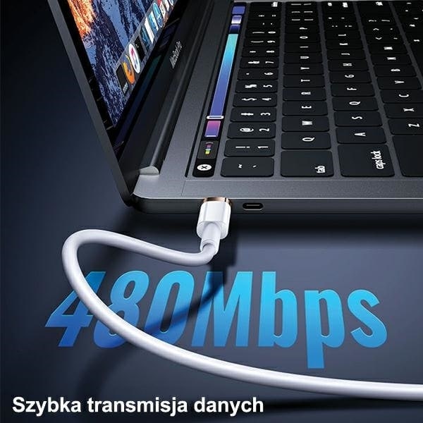 USAMS-kabel U63 USB-C till Lightning 1,2m 20W PD Snabbladdning svart/svart SJ484USB01 (US-SJ484)