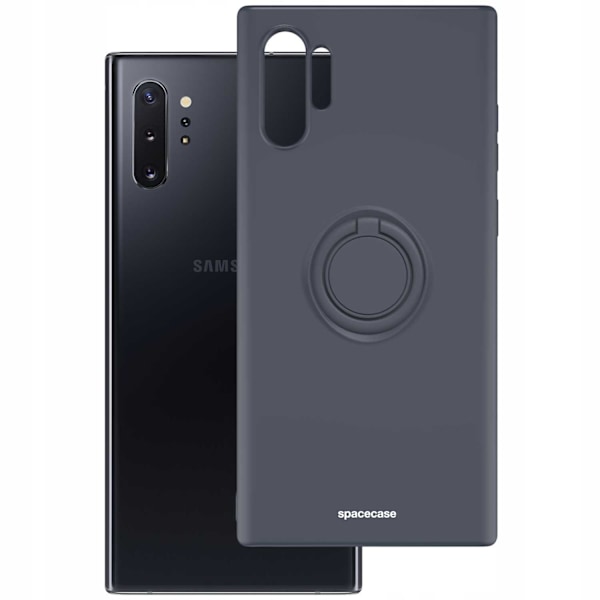 Spacecase Silikonecase Ring För Samsung Galaxy Note 10+ Svart