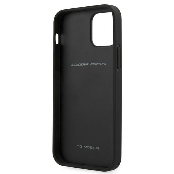 FERRARI ON TRACK CARBON STRIPE ETUI TIL IPHONE 12 MINI - SORT
