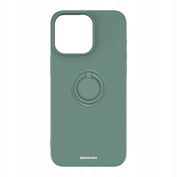 Spacecase Silikonfodral För Iphone 15 Pro Max Ring Mörkgrön