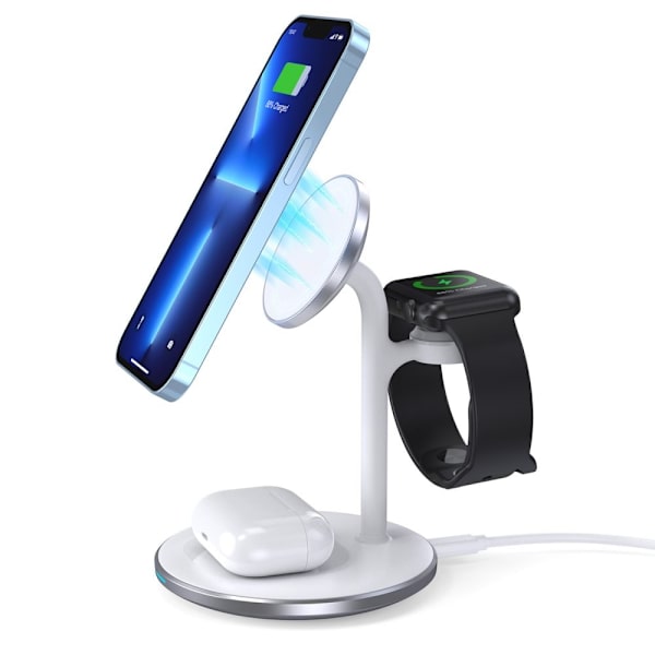 Choetech 3-i-1 induktiv ladestasjon for iPhone 13.12.14, AirPods Pro, Apple Watch svart (T585-F)