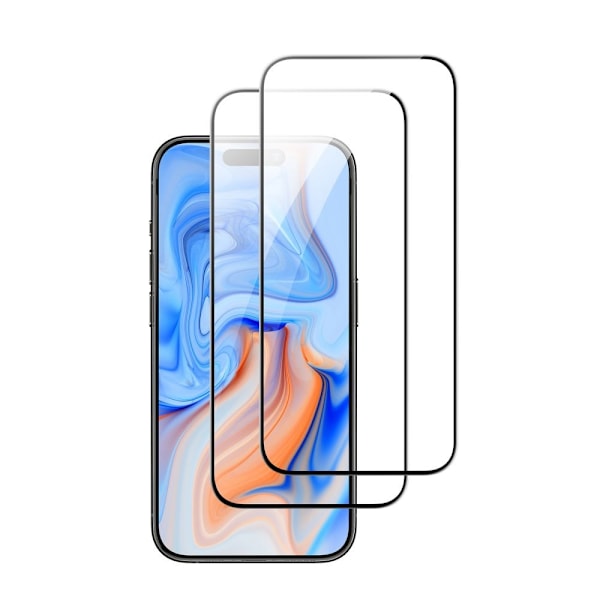 ESR HERDET GLASS 2-PACK IPHONE 15 SVART