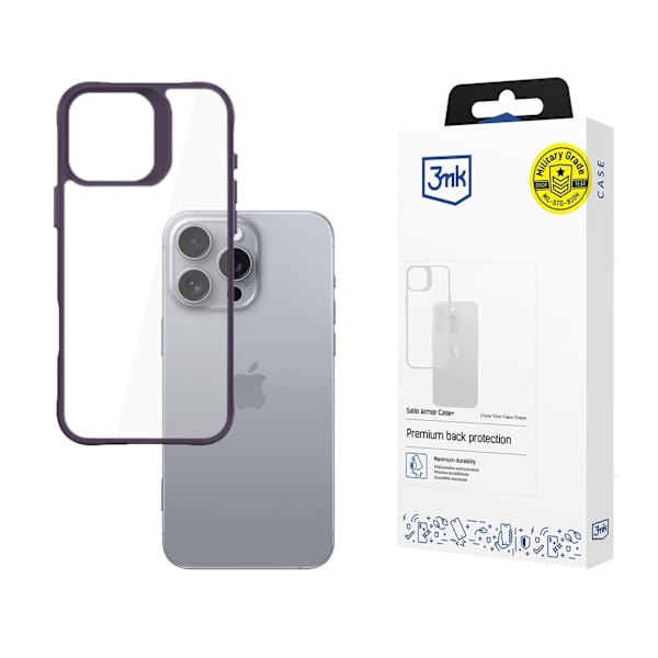 APPLE IPHONE 16 PRO MAX - 3MK SATIN ARMOR CASE+ PURPLE