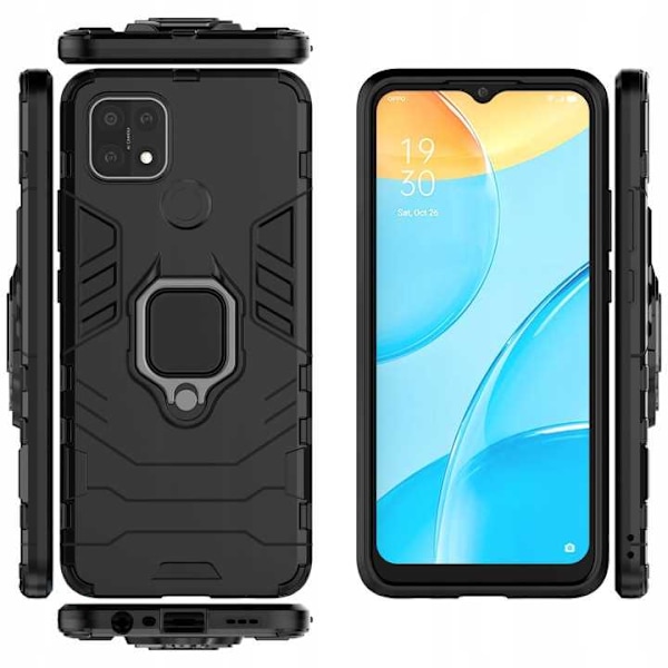 Spacecase X-Ring Fodral För Oppo A15 Svart Skydd
