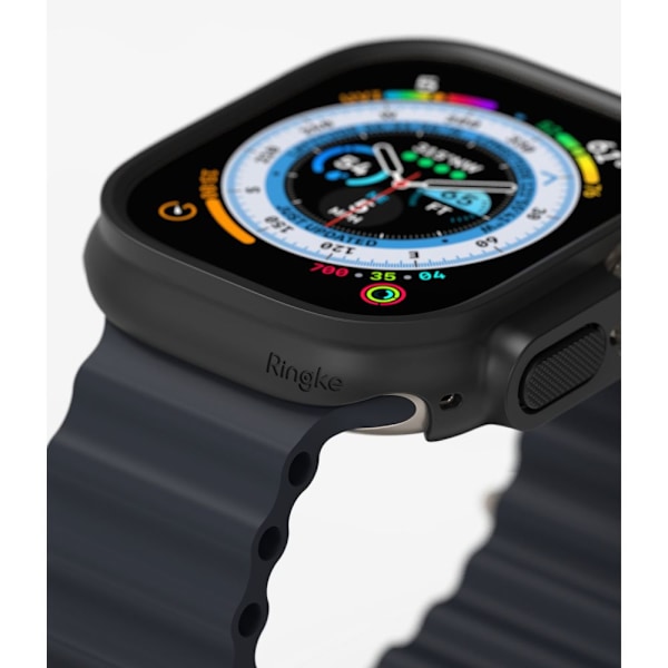 RINGKE SLIM 2-PAK APPLE WATCH ULTRA 1/2 (49 MM) KLART & MAT SORT