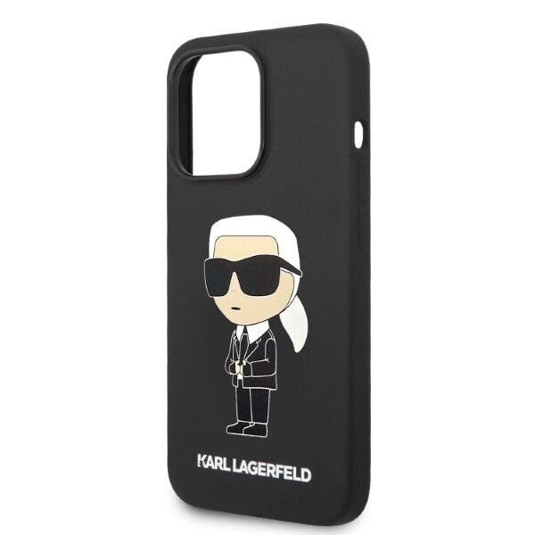 KARL LAGERFELD SILIKONE IKONIK MAGSAFE ETUI TIL IPHONE 14 PRO MAX - SORT