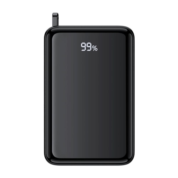 Acefast M4 PD 67W 20000mAh Powerbank med innebygd kabel - svart