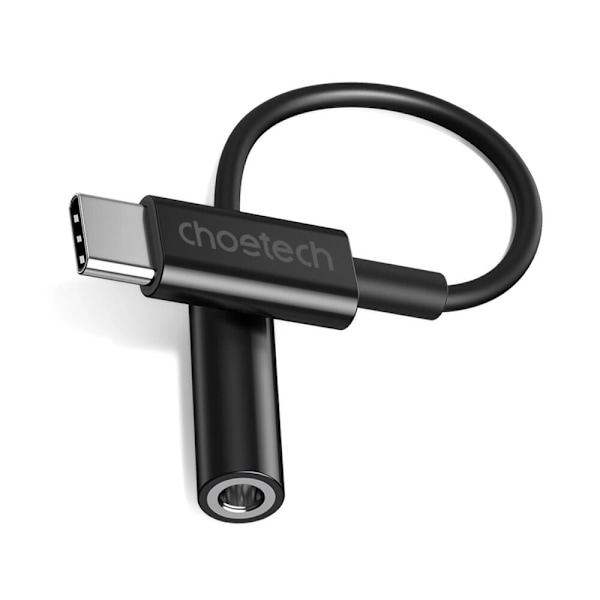 CHOETECH ADAPTER USB-C / DC 3,5MM AUDIO HOLDBAR SORT