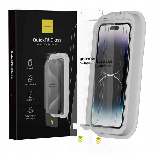 Spacecase Quickfit Härdat Glas För Iphone 14 Pro Max Skärmskydd