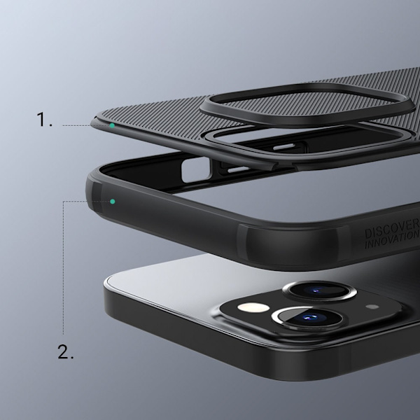 Nillkin Super Frosted Shield Pro slitesterkt beskyttelsesdeksel til iPhone 13, blå