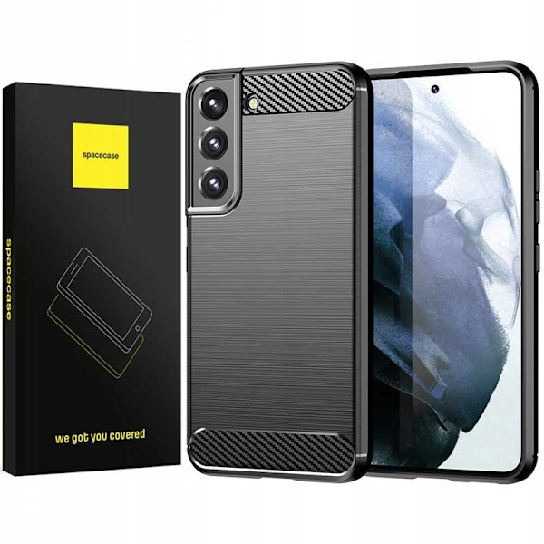 Spacecase Carbon Case För Samsung Galaxy S23+ Svart