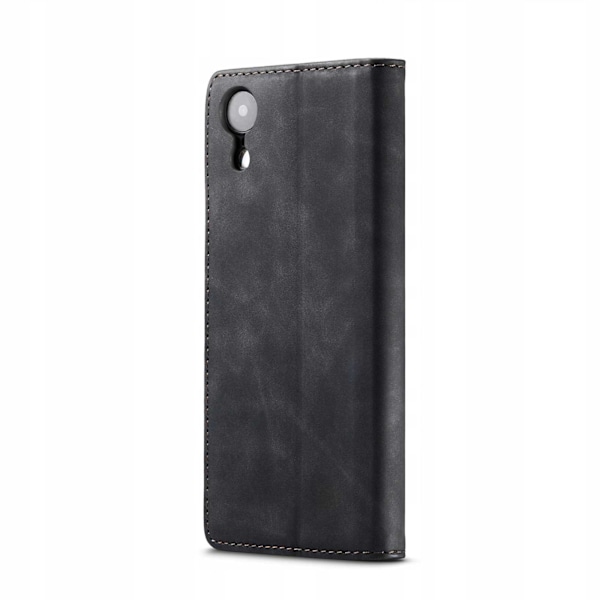 Spacecase Case Plånbok För Iphone Xr Svart Läder För Telefon