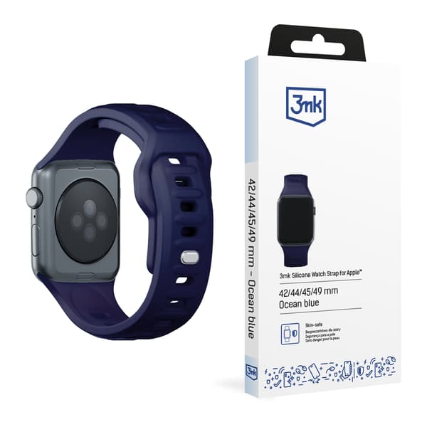 42/44/45/49 MM OCEAN BLUE - 3MK SILIKONE URREM TIL APPLE