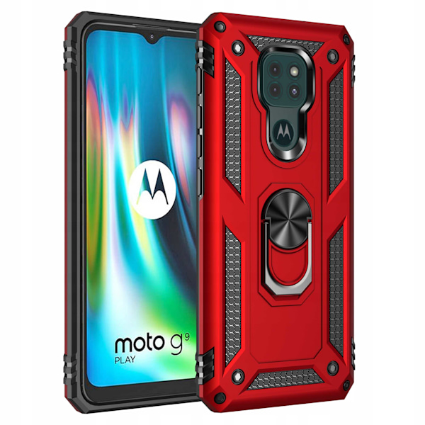 Spacecase Ring Nx-Fodral För Motorola G9 Play E7 Plus Rött Skydd