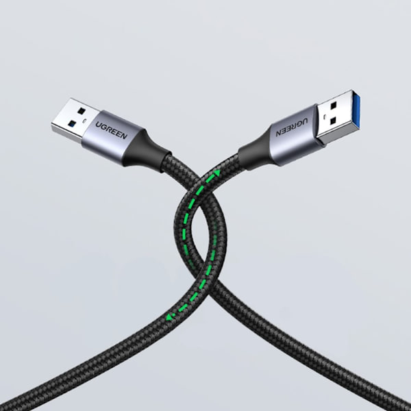 Ugrønn kabel USB - USB 3.0 5Gb/s 0.5m grå (US373)