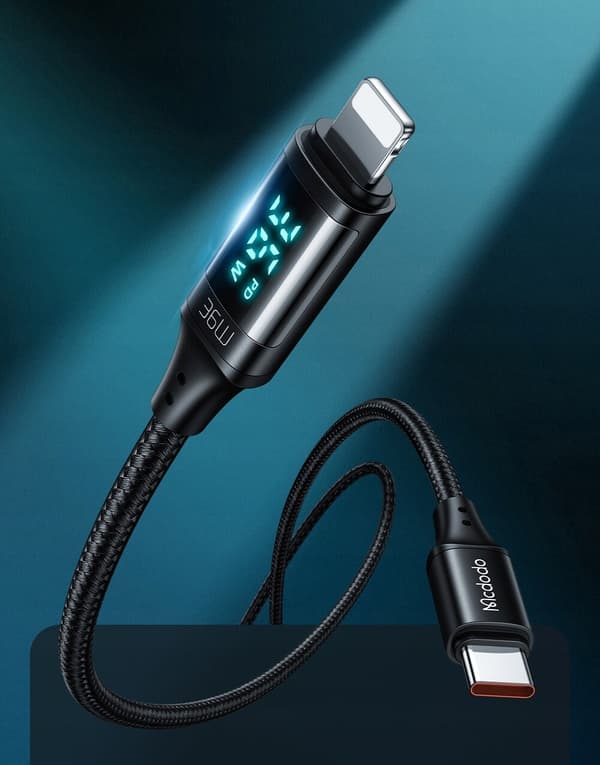 MCDODO CABLE MED DISPLAY USB-C LIGHTNING 36W 1M IPHONE X 11 12 13 14