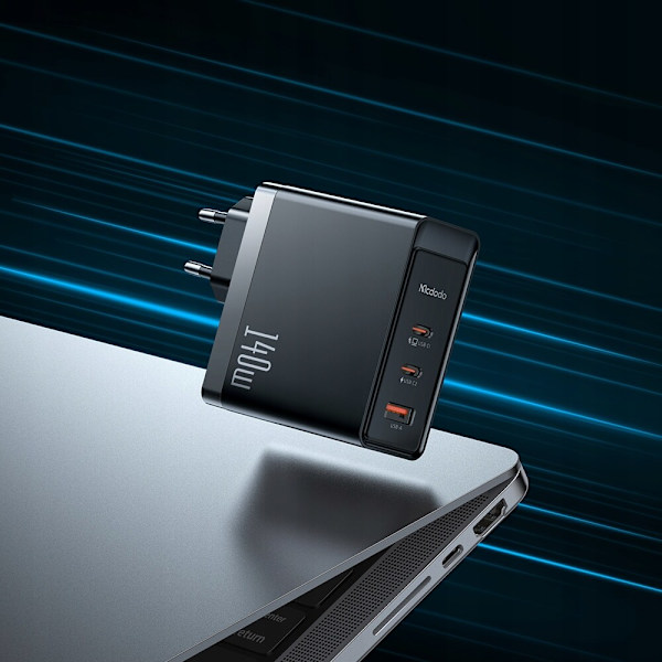 Snabbladdare, GaN, Usb-C, Usb, 3 portar, 140W, Mcdodo