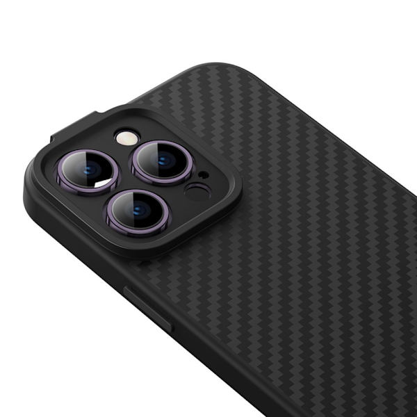 Armor-deksel til iPhone 14 Pro Max, MagSafe-kompatibel, herdet glass Baseus Synthetic Fiber - svart