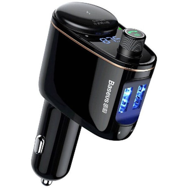 BASEUS CAR FM-SENDER TRÅDLØS BLUETOOTH/USB SORT