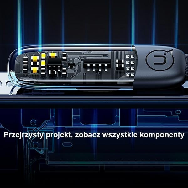USAMS rätvinklig USB-C till USB-C PD-kabel 100W Snabbladdning Iceflake Series 1,2 m vit/vit SJ584USB02 (US-SJ584)