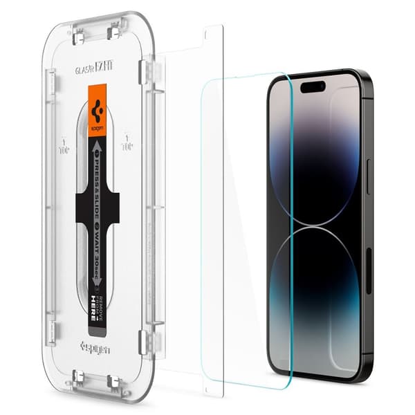 HERDET GLASS SPIGEN GLAS.TR "EZ FIT" 2-PACK IPHONE 14 PRO CLEAR