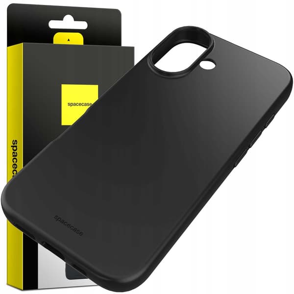 Spacecase Silikonfodral För Iphone 16 Plus Svart Skydd