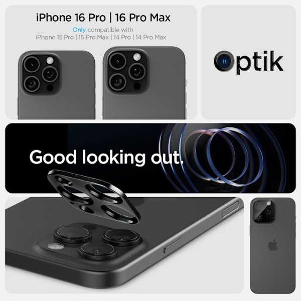 CAMERA PROTECTION SPIGEN OPTIK.TR CAMERA PROTECTOR 2-PACK IPHONE 14 PRO / 14 PRO MAX BLACK