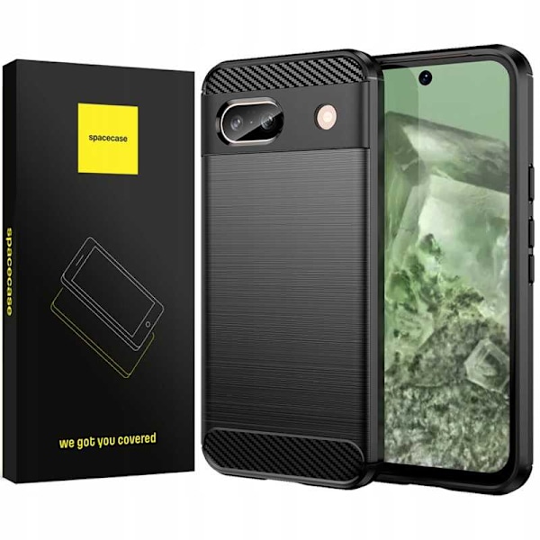Spacecase Carbon Case För Google Pixel 8A Svart Telefon
