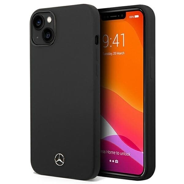 MERCEDES SILICONE LINE ETUI TIL IPHONE 14 PLUS - SORT