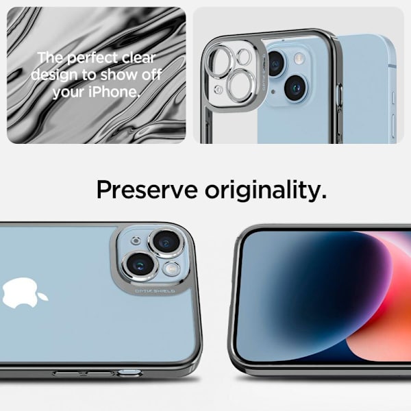 SPIGEN OPTIK CRYSTAL IPHONE 14 KROMGRÅ