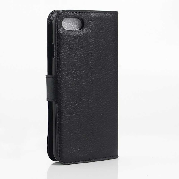 Litchi Case Cover Till Iphone 7 8 Se 2020 Svart Silikon