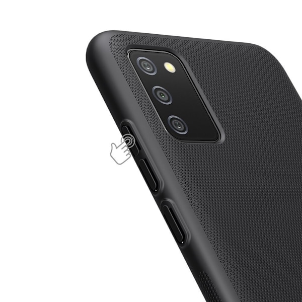 Nillkin Super Frosted Shield förstärkt fodral + ställ för Samsung Galaxy A02s EU svart