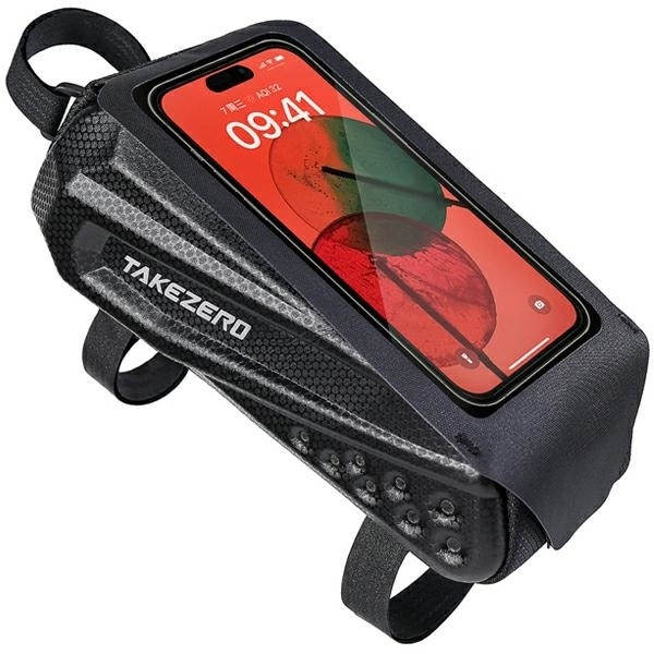 TAKEZERO TZ06 cykelväska/hållare, ramväska, svart/svart