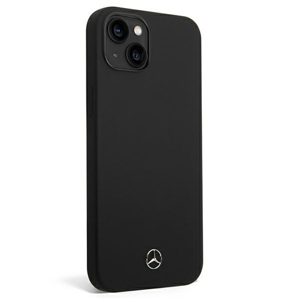 Mercedes MEHMP14MSILBK iPhone 14 Plus 6.7 svart/svart hardt deksel Silicone Line Magsafe