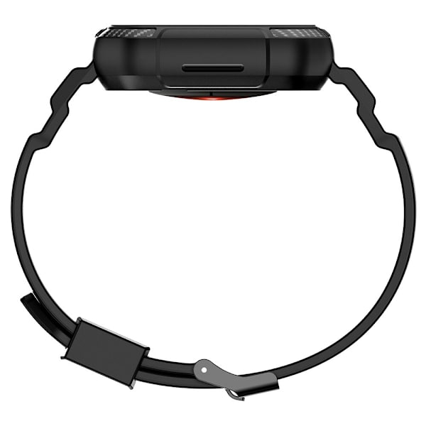 Kingxbar CYF106 2-i-1 pansret etui til Apple Watch SE 8, 7, 6, 5, 4, 3, 2, 1 (41, 40, 38 mm) med svart stropp