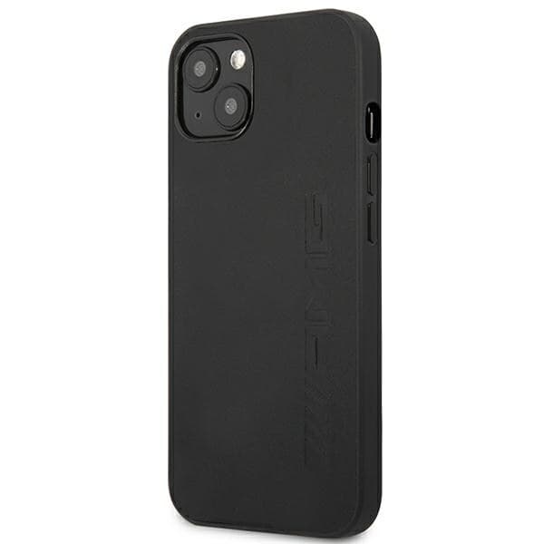AMG LÆDER HOT STAMPED ETUI TIL IPHONE 14 PLUS - SORT