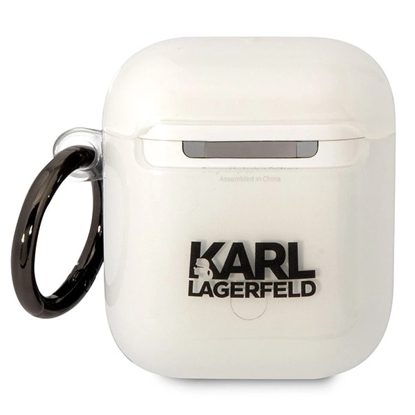 KARL LAGERFELD KARLS HOVEDETUI TIL AIRPODS 1/2 - GENNEMSIGTIG