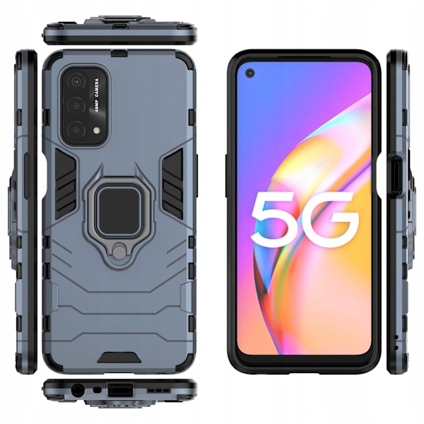 Spacecase X-Ring Fodral För Oppo A54 A74 A93 5G Blåt Skydd