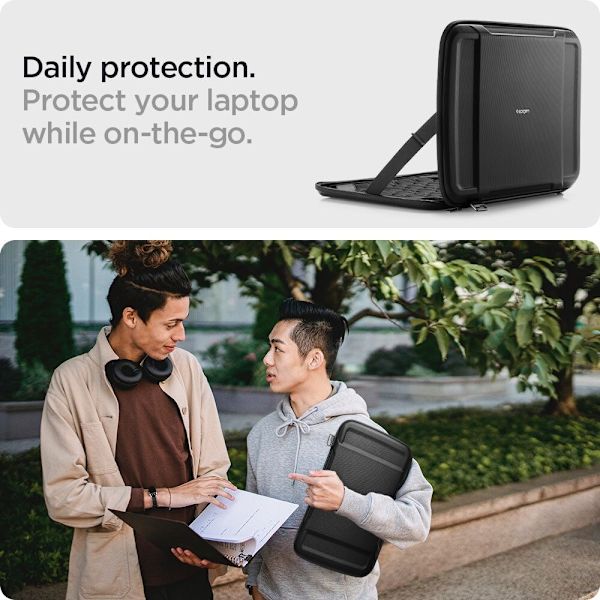 SPIGEN RUGGED ARMOR PUSCH "PRO" BÆRBAR 13-14 SVART