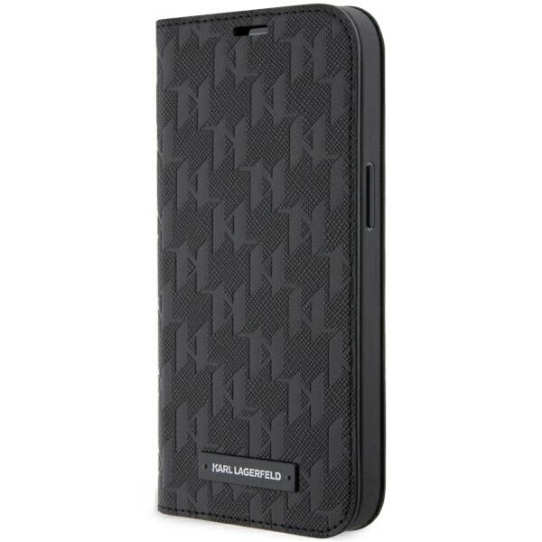 KARL LAGERFELD SAFFIANO MONOGRAM ETUI TIL IPHONE 14 PRO MAX - SORT