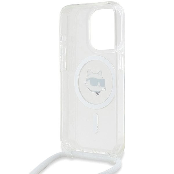 Karl Lagerfeld IML Choupette Head & Cord MagSafe-deksel til iPhone 15 Pro - Gjennomsiktig